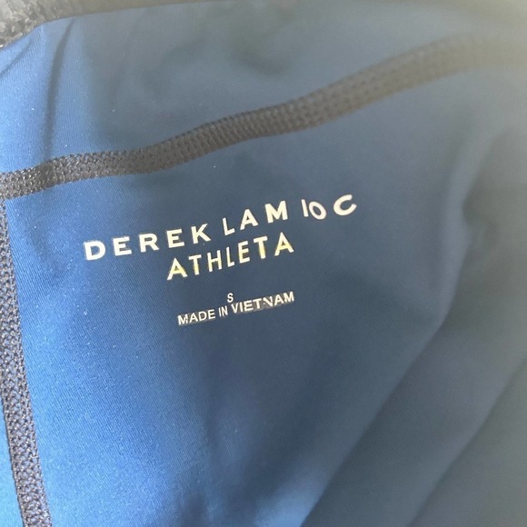Athleta x Derek Lam 10C Side Zip Leggings Small Blue Yellow Black Athleisure - Picture 4 of 6